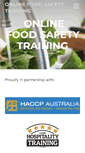 Mobile Screenshot of onlinefoodsafety.com.au